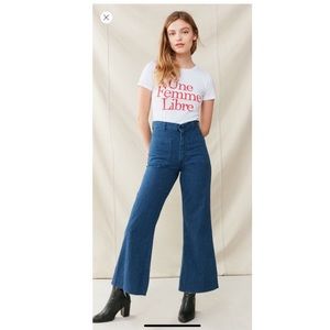 Vintage sailor high rise flare jeans